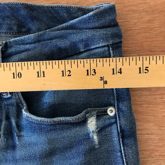 Good American Good Waist Split Pocket Skinny Jeans Women 8/26 Blue High Rise - Picture 9 of 12